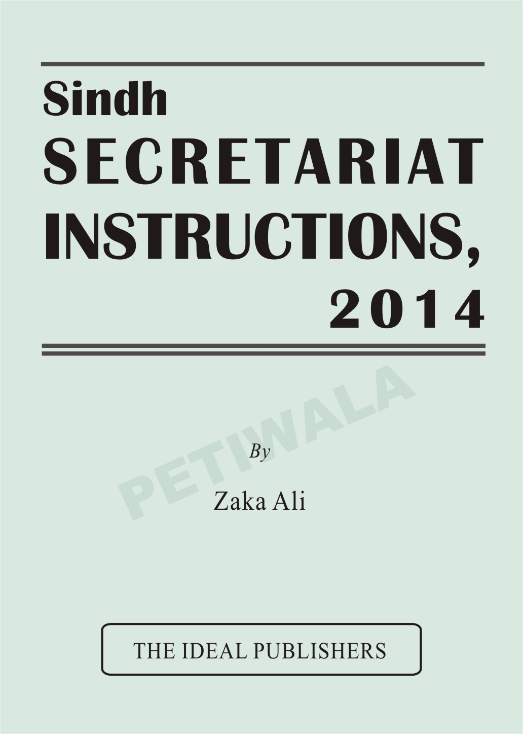 Picture of Sindh Secretariat Instructions 2014