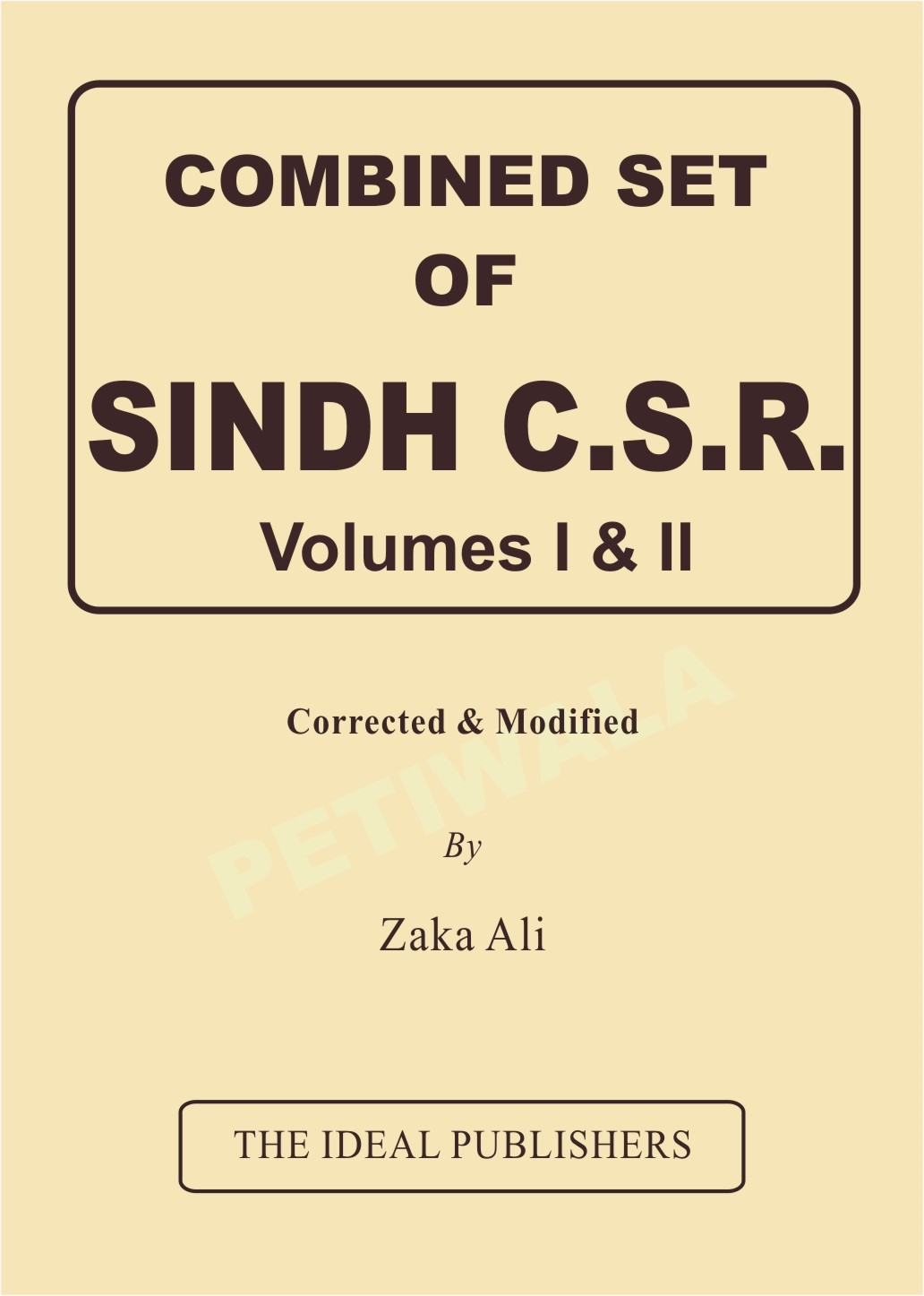 Picture of Combined Set of Sindh C.S.R. Vol 1 & 11