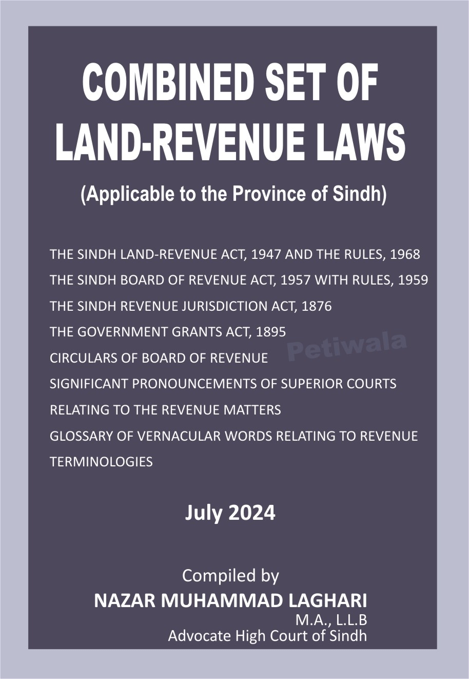 Picture of Sindh Land Revenue Act, 1967 with Sindh Land Revenue Rules 1968 & Sindh Board of Revenue Act, 1957